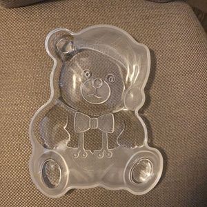 Mikasa Crystal Christmas Bear Platter